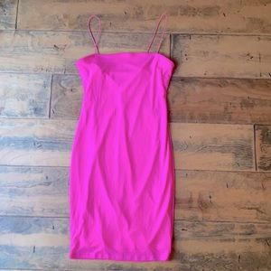 Forever21 Mini Hot Pink Mesh Dress